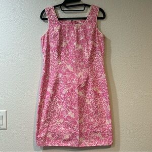 Vintage Lilly Pulitzer white tag pink lizard dress size 8